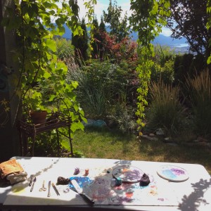 This is where I love painting with nature.  